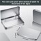 2 Pieces Metal Rectangular Tin Metal Hinged Lid Tin Metal Empty Box Container Silver Rectangular Storage Tin Box with Lid for Watercolor Jewelry Makeup Pill Candy Craft Organize (2 Pieces)